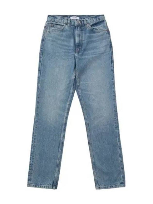 Straight denim pants clean medium rough jeans - RE/DONE - BALAAN 1