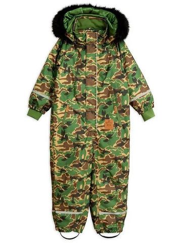 Kids Fur Hooded Camo Jumpsuit 19710127 75 - MINI RODINI - BALAAN 1