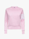 Women's Diagonal Wappen Crew Neck Sweatshirt Pink - THOM BROWNE - BALAAN 3