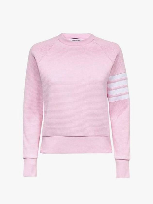 Women's Diagonal Wappen Crew Neck Sweatshirt Pink - THOM BROWNE - BALAAN 3