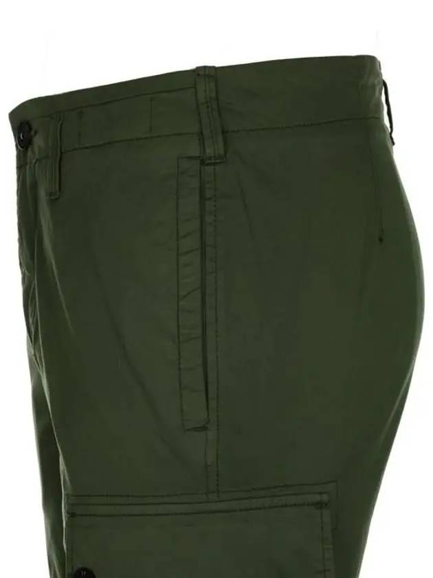 Wappen Patch Cotton Straight Pants Military Green - STONE ISLAND - BALAAN 7