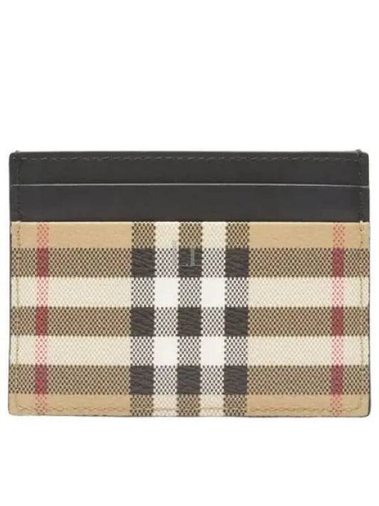 Men's Check Vintage Card Wallet Beige A7026 - BURBERRY - BALAAN 2