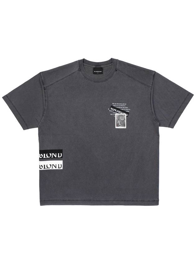 BBD Chaos Patch Pigment T Shirt Charcoal - BLACKBLOND - BALAAN 3