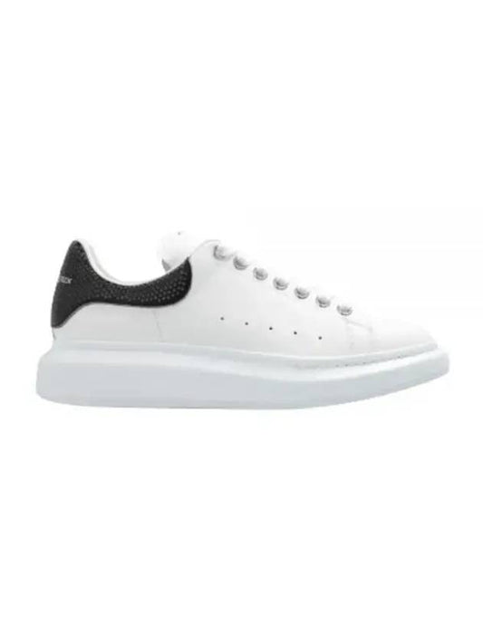 Black Tab Leather Low Top Sneakers White - ALEXANDER MCQUEEN - BALAAN 1