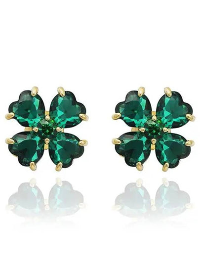 Idyllia Stud Earrings Green - SWAROVSKI - BALAAN 2