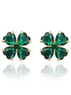 Idyllia Stud Earrings Green - SWAROVSKI - BALAAN 5