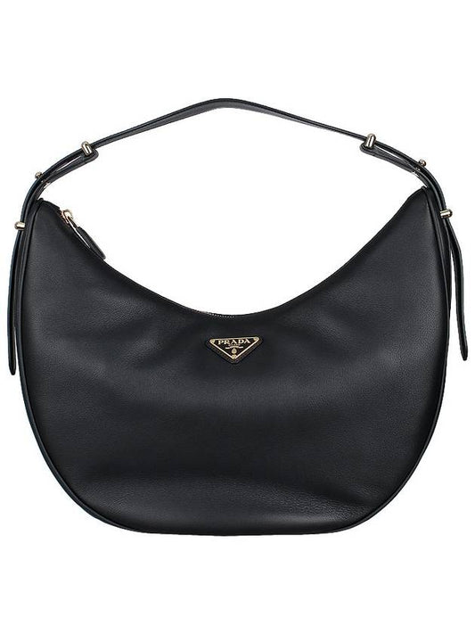 Large Leather Shoulder Bag Black - PRADA - BALAAN 2