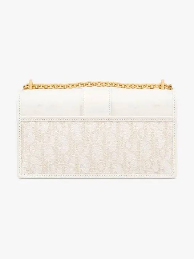 30 Montaigne East West Oblique Jacquard Chain Shoulder Bag Latte - DIOR - BALAAN 7