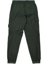 Stretch Cotton Tela Paracadute Cargo Straight Pants Dark Grey - STONE ISLAND - BALAAN 4