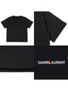 Rive Gauche Short Sleeve T-Shirt Black - SAINT LAURENT - BALAAN.