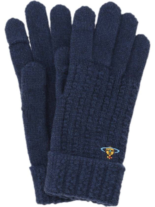 basic knit gloves navy - VIVIENNE WESTWOOD - BALAAN 2