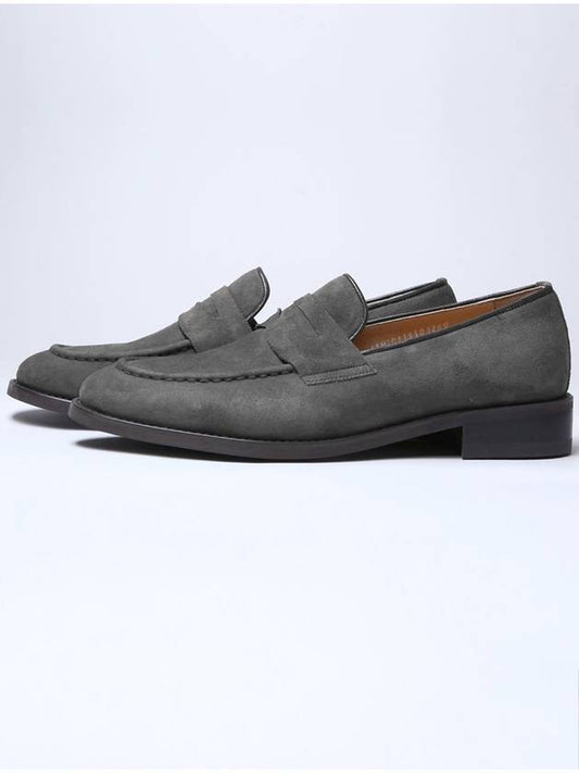 Suede Penny Loafer Gray - FLAP'F - BALAAN 1