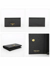 Small Saffiano Leather Half Wallet Black - PRADA - BALAAN 3