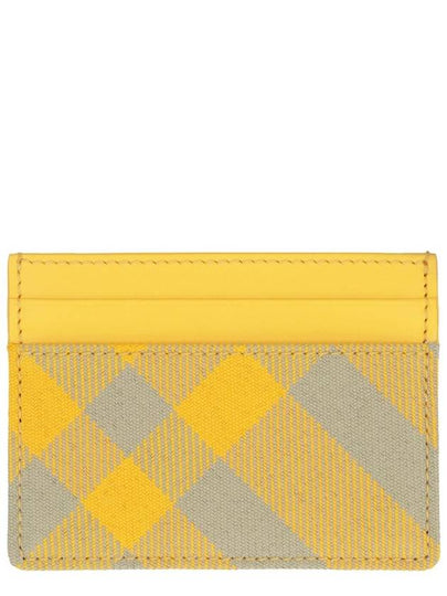 Check Card Wallet Yellow - BURBERRY - BALAAN 2