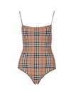 Women's Vintage Check One-Piece Swimsuit Beige - BURBERRY - BALAAN 2