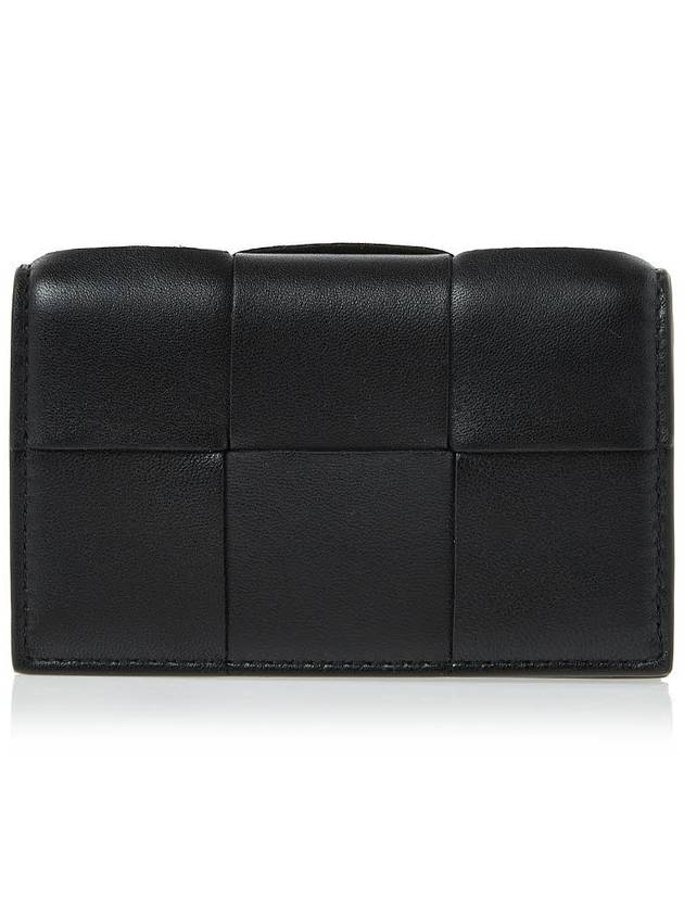 Intrecciato Flap Card Wallet Black - BOTTEGA VENETA - BALAAN 4