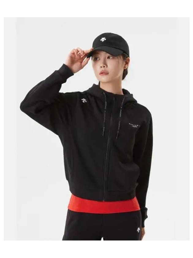 Cloud Sweat Overfit Training Hood Zip up Black SP323UFT71 - DESCENTE - BALAAN 1