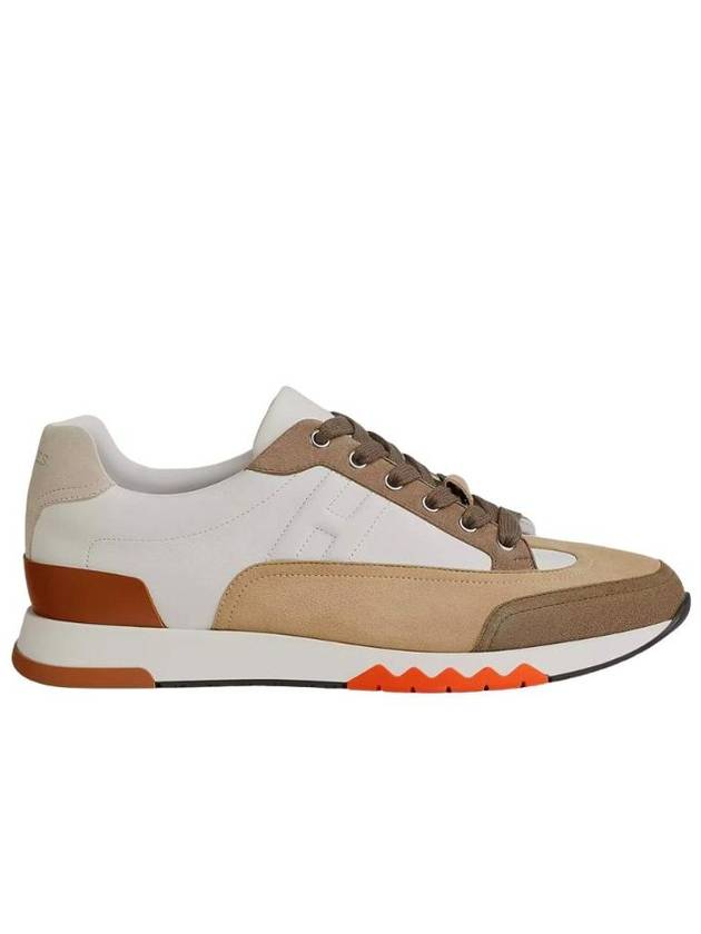 Trail Calfskin Suede Goatskin Low Top Sneakers - HERMES - BALAAN 1