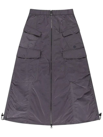 Front Open Cargo A-Line Skirt Grey - OFFGRID - BALAAN 1