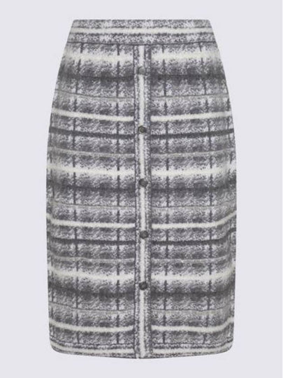 Tartan Check H Line Skirt Grey - THOM BROWNE - BALAAN 2