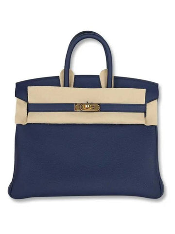 Blue Navy Togo Birkin 25 Gold W - HERMES - BALAAN 1