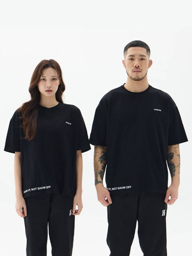 Life Standard Washing Short Sleeve T-Shirt Black - OVERTIA - BALAAN 2