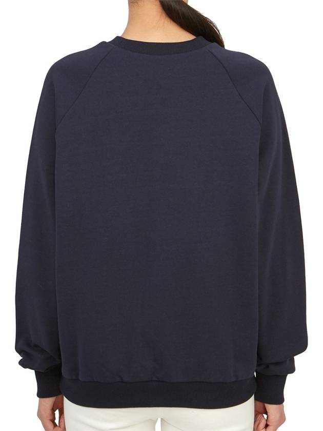 Logo Applique Sweatshirt Navy - TORY BURCH - BALAAN 5