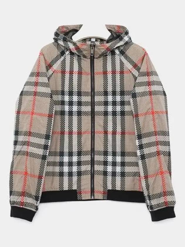 Kids Check Hooded Jacket Beige - BURBERRY - BALAAN 2