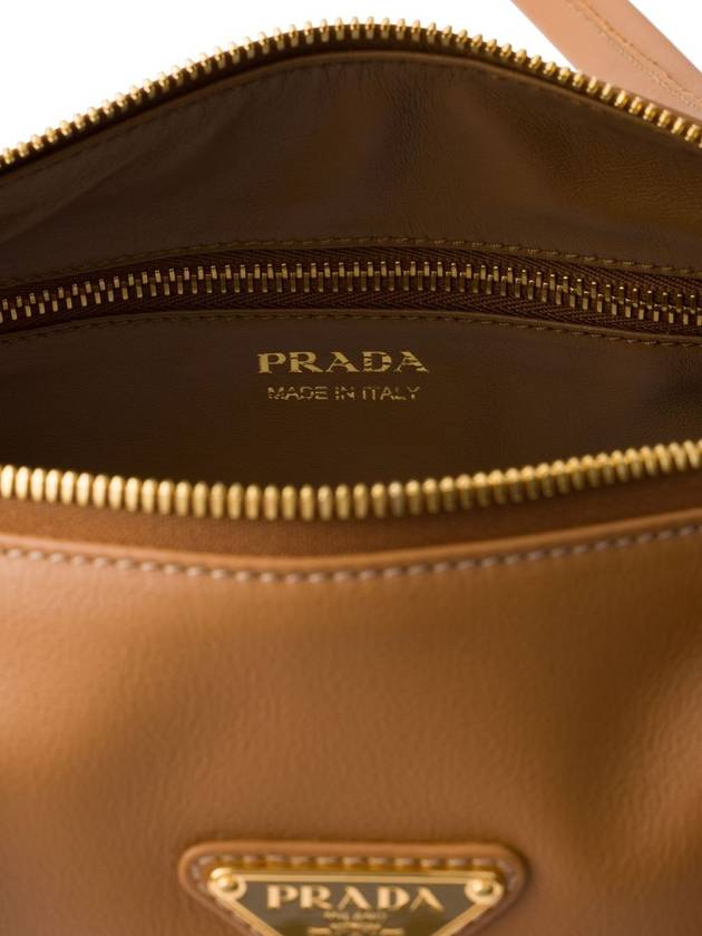 Padlock Medium Leather Shoulder Bag Brown - PRADA - BALAAN 7