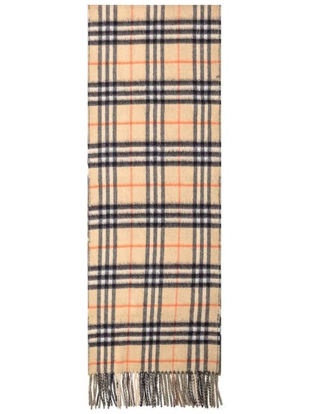 Check Reversible Cashmere Scarf Sand Green - BURBERRY - BALAAN 3