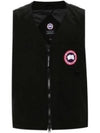 Logo Patch Zip-Up Vest Black - CANADA GOOSE - BALAAN 2