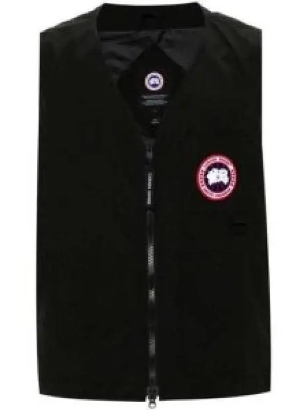 Logo Patch Zip-Up Vest Black - CANADA GOOSE - BALAAN 2