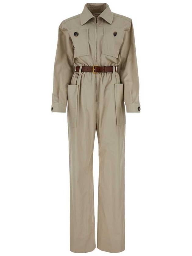 belted cotton jumpsuit 785813Y9I22 - SAINT LAURENT - BALAAN 2