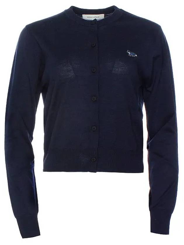 Baby Fox Patch Regular Cardigan Blue - MAISON KITSUNE - BALAAN 7