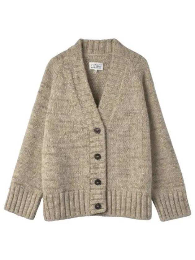 Loose fit knit cardigan military green - MAISON MARGIELA - BALAAN 1