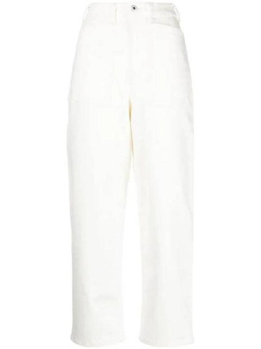 High Rise Straight Jeans White - KENZO - BALAAN 1