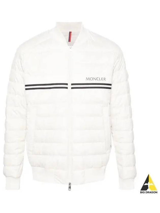 Meunier Bomber Short Padded Jacket White - MONCLER - BALAAN