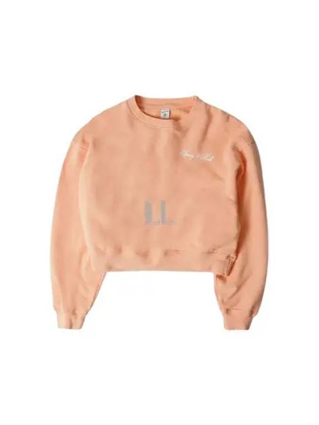 Logo Print Cotton Long Sleeve T-Shirt Peach - SPORTY & RICH - BALAAN 2