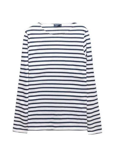 Minquiers Striped Long Sleeve T-Shirt Navy - SAINT JAMES - BALAAN 1