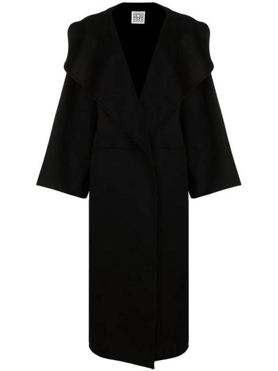 Signature Wool Cashmere Single Coat Black - TOTEME - BALAAN 2