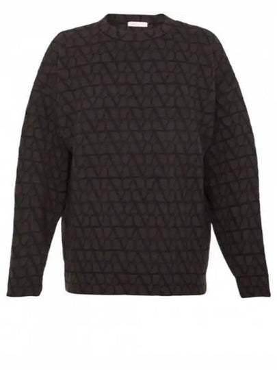 Toile Iconographe Wool Crew Neck Knit Top Brown - VALENTINO - BALAAN 2