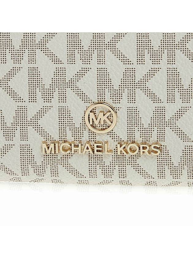 Jet Set Small Logo Card Wallet Brown Vanilla - MICHAEL KORS - BALAAN 7