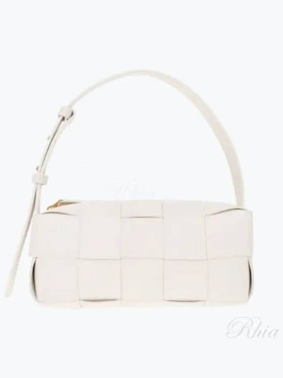 Brick Cassette Intrecciato Small Shoulder Bag White - BOTTEGA VENETA - BALAAN 2