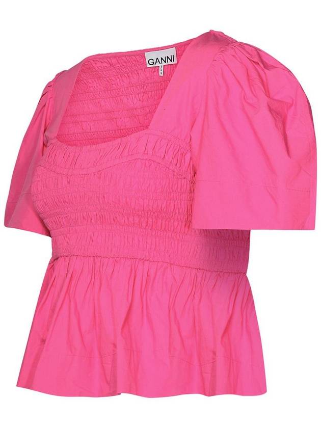 Shirt F8766072 Fucsia - GANNI - BALAAN 3