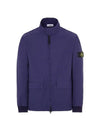 Men's Batavia Nylon Cotton Zip-Up Jacket Purple Blue - STONE ISLAND - BALAAN 1