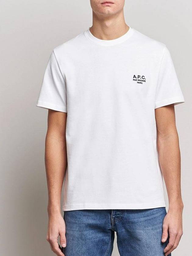 APC Raymond Logo Men s Short Sleeve T Shirt White COEZC H26840 - A.P.C. - BALAAN 1