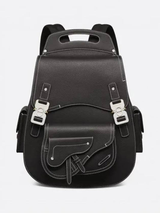 Maxi Gallop Grained Calfskin Backpack Black - DIOR - BALAAN 2