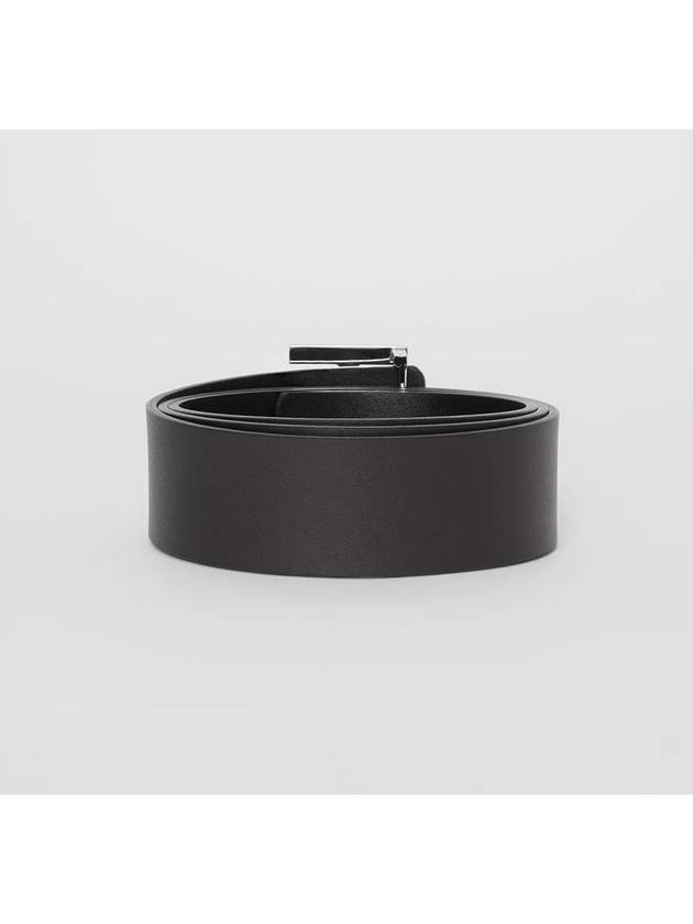 TB Reversible Monogram Leather Belt Black - BURBERRY - BALAAN 3