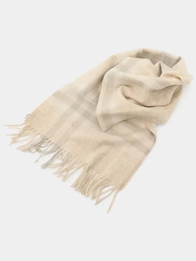 Check Cashmere Scarf Beige - BURBERRY - BALAAN 4