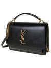 Sunset Chain Wallet Cross Bag Black - SAINT LAURENT - BALAAN 3